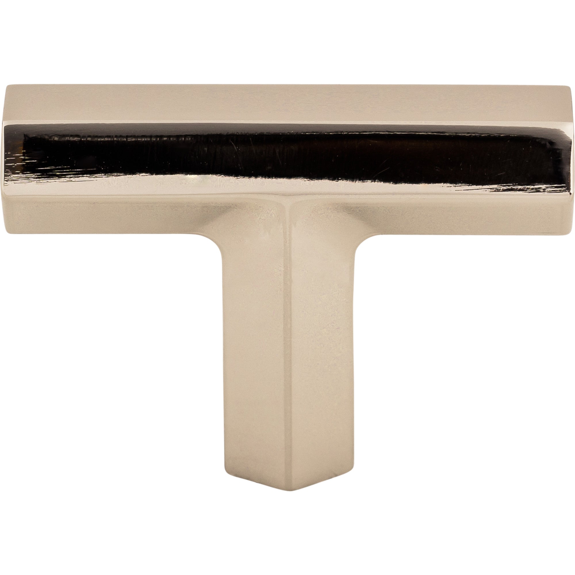 Worldwide Flooring Design Center Lydia T Shape Knob 1 3/4 Inch Polished Nickel Lydia T Shape Knob 1 3/4 Inch Polished Nickel Top Knobs Decorative Hardware