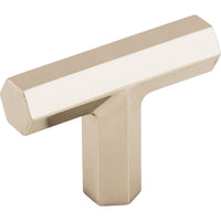 Worldwide Flooring Design Center Lydia T Shape Knob 1 3/4 Inch Polished Nickel Lydia T Shape Knob 1 3/4 Inch Polished Nickel Top Knobs Decorative Hardware
