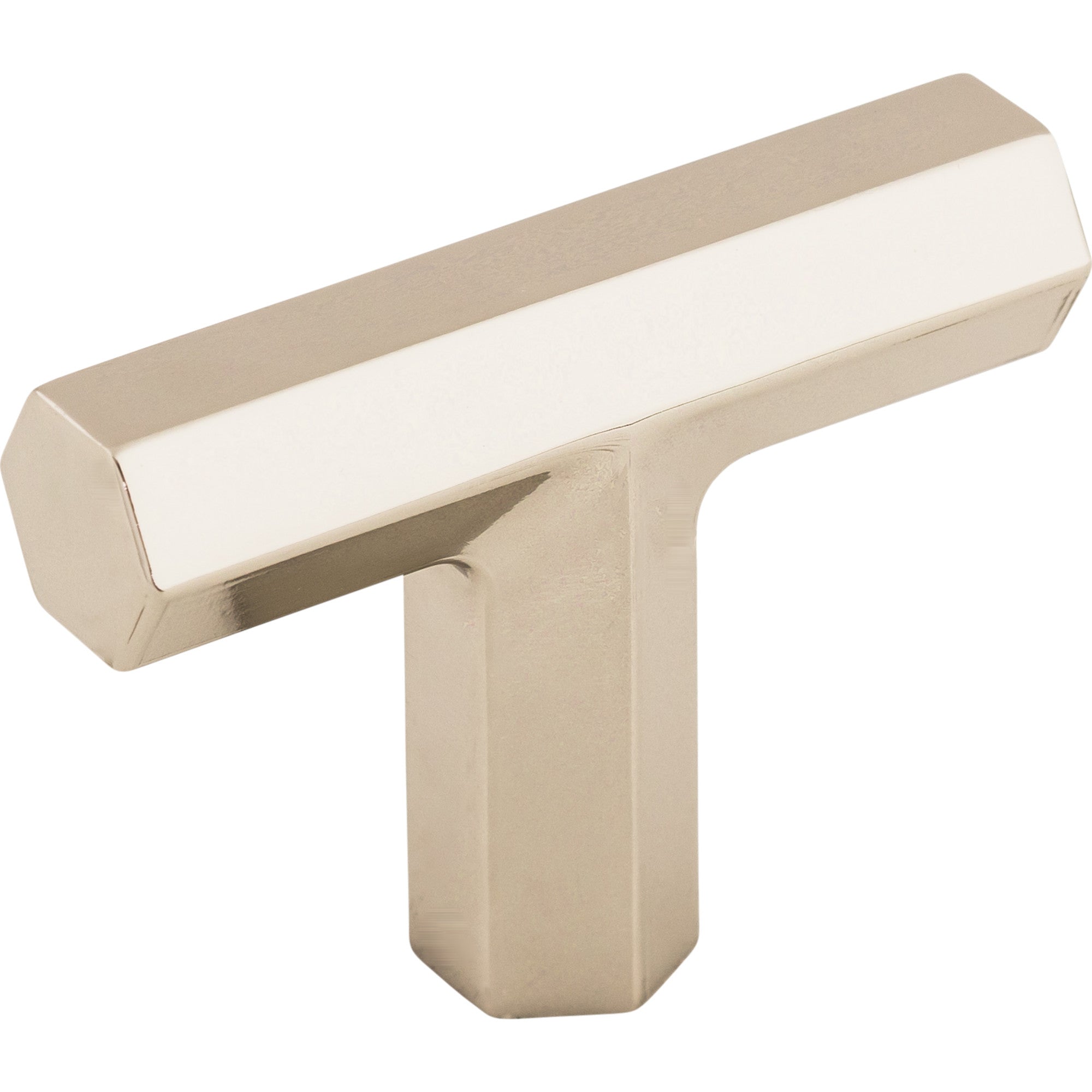 Worldwide Flooring Design Center Lydia T Shape Knob 1 3/4 Inch Polished Nickel Lydia T Shape Knob 1 3/4 Inch Polished Nickel Top Knobs Decorative Hardware