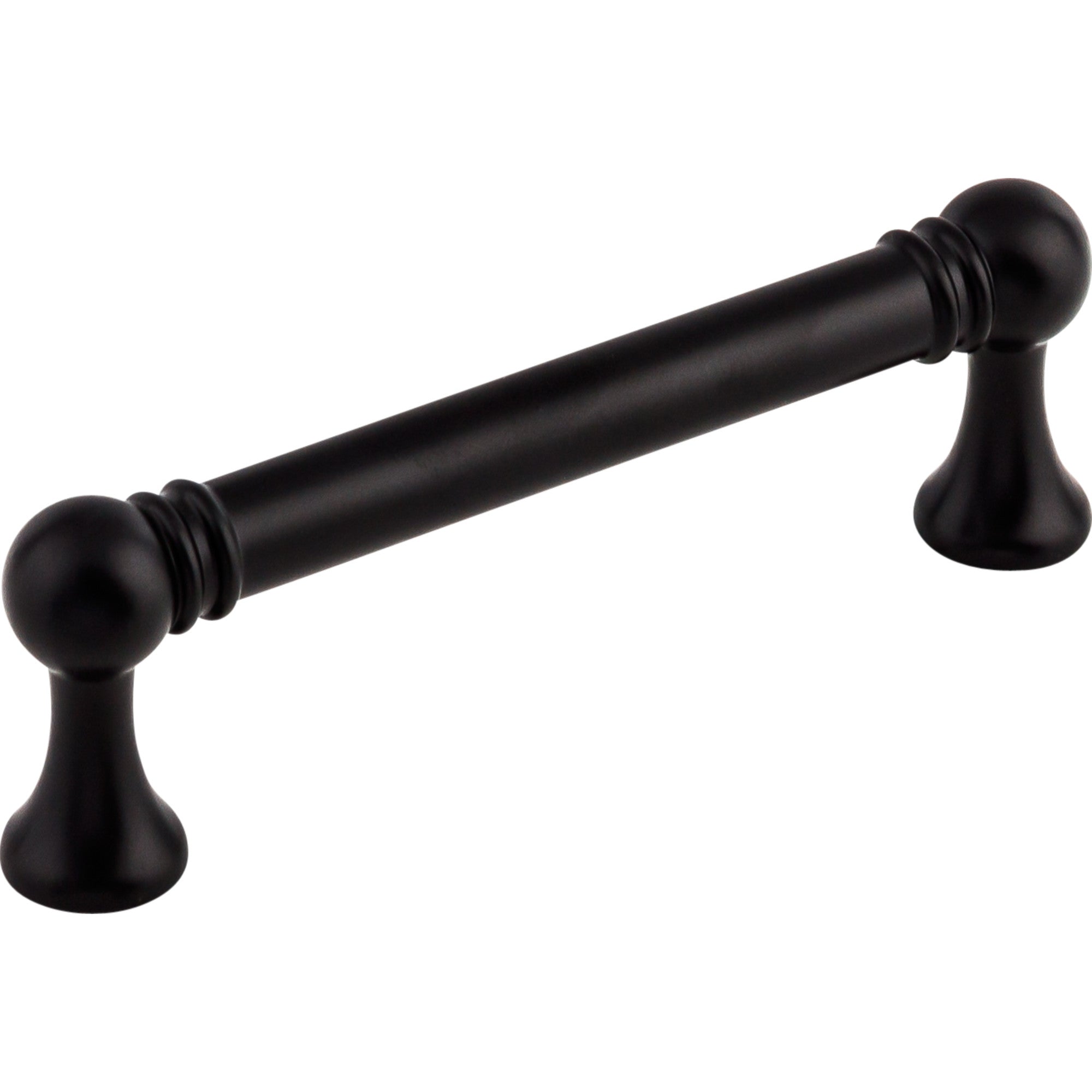 Worldwide Flooring Design Center Kara Pull 3 3/4 Inch (c-c) Flat Black Kara Pull 3 3/4 Inch (c-c) Flat Black Top Knobs Decorative Hardware