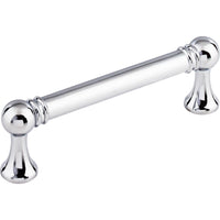 Worldwide Flooring Design Center Kara Pull 3 3/4 Inch (c-c) Polished Chrome Kara Pull 3 3/4 Inch (c-c) Polished Chrome Top Knobs Decorative Hardware