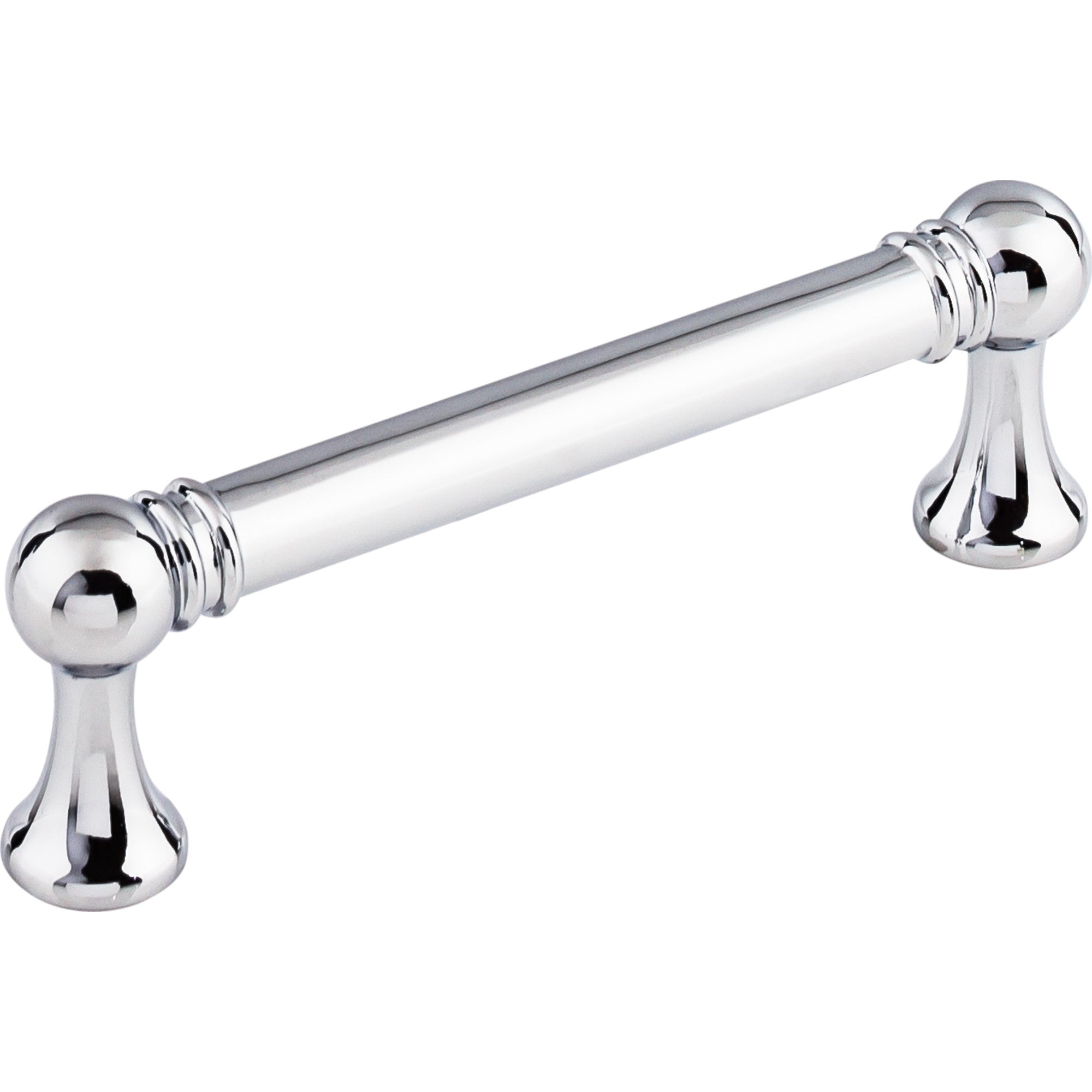 Worldwide Flooring Design Center Kara Pull 3 3/4 Inch (c-c) Polished Chrome Kara Pull 3 3/4 Inch (c-c) Polished Chrome Top Knobs Decorative Hardware