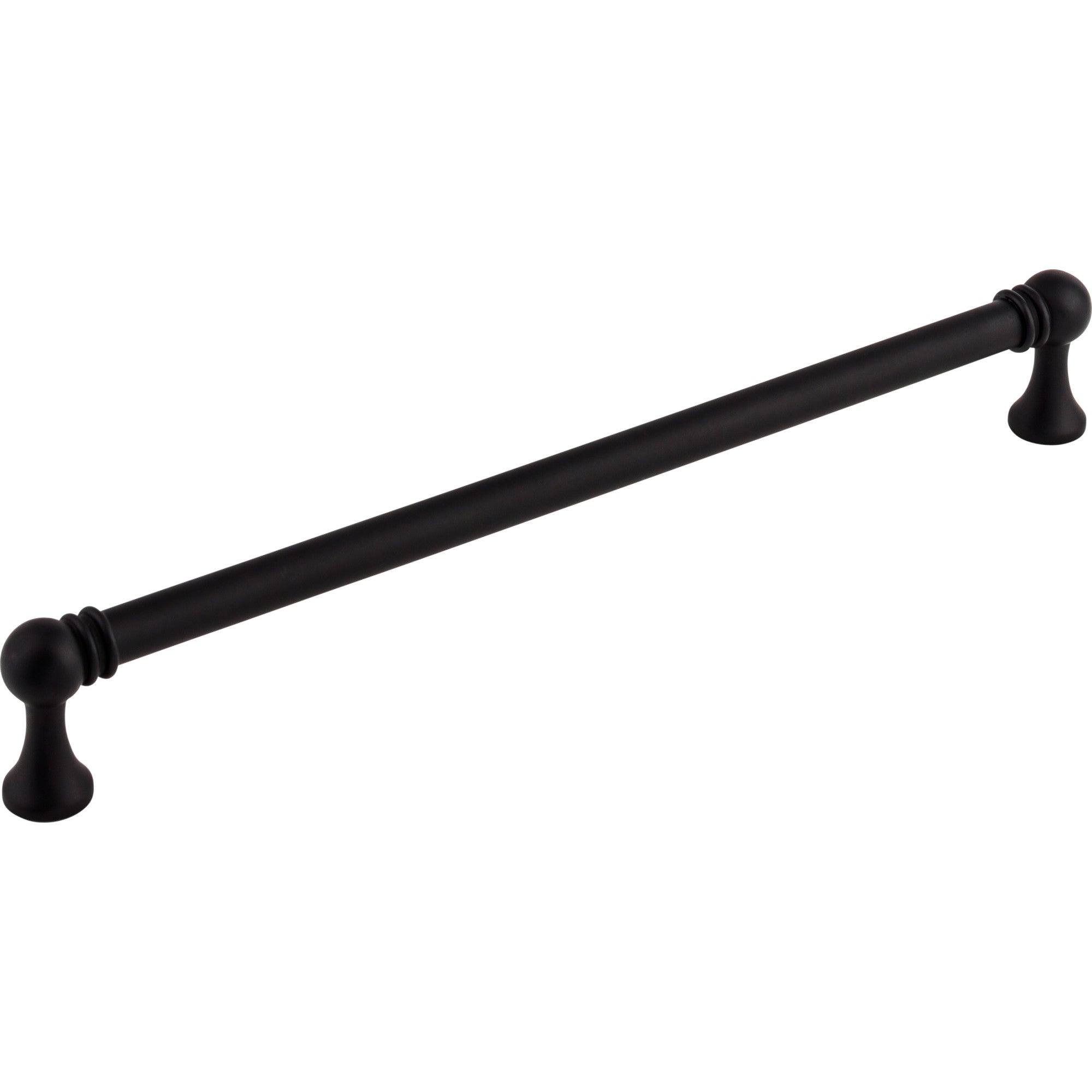 Worldwide Flooring Design Center Kara Pull 8 13/16 Inch (c-c) Flat Black Kara Pull 8 13/16 Inch (c-c) Flat Black Top Knobs Decorative Hardware