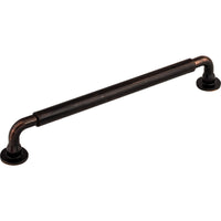Worldwide Flooring Design Center Lily Pull 7 9/16 Inch (c-c) Tuscan Bronze Lily Pull 7 9/16 Inch (c-c) Tuscan Bronze Top Knobs Decorative Hardware