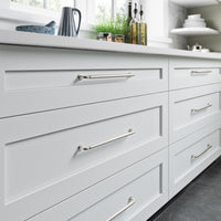 Worldwide Flooring Design Center Lily Pull 12 Inch (c-c) Brushed Satin Nickel Lily Pull 12 Inch (c-c) Brushed Satin Nickel Top Knobs Decorative Hardware