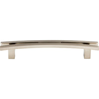Worldwide Flooring Design Center Flared Pull 5 Inch (c-c) Brushed Satin Nickel Flared Pull 5 Inch (c-c) Brushed Satin Nickel Top Knobs Decorative Hardware