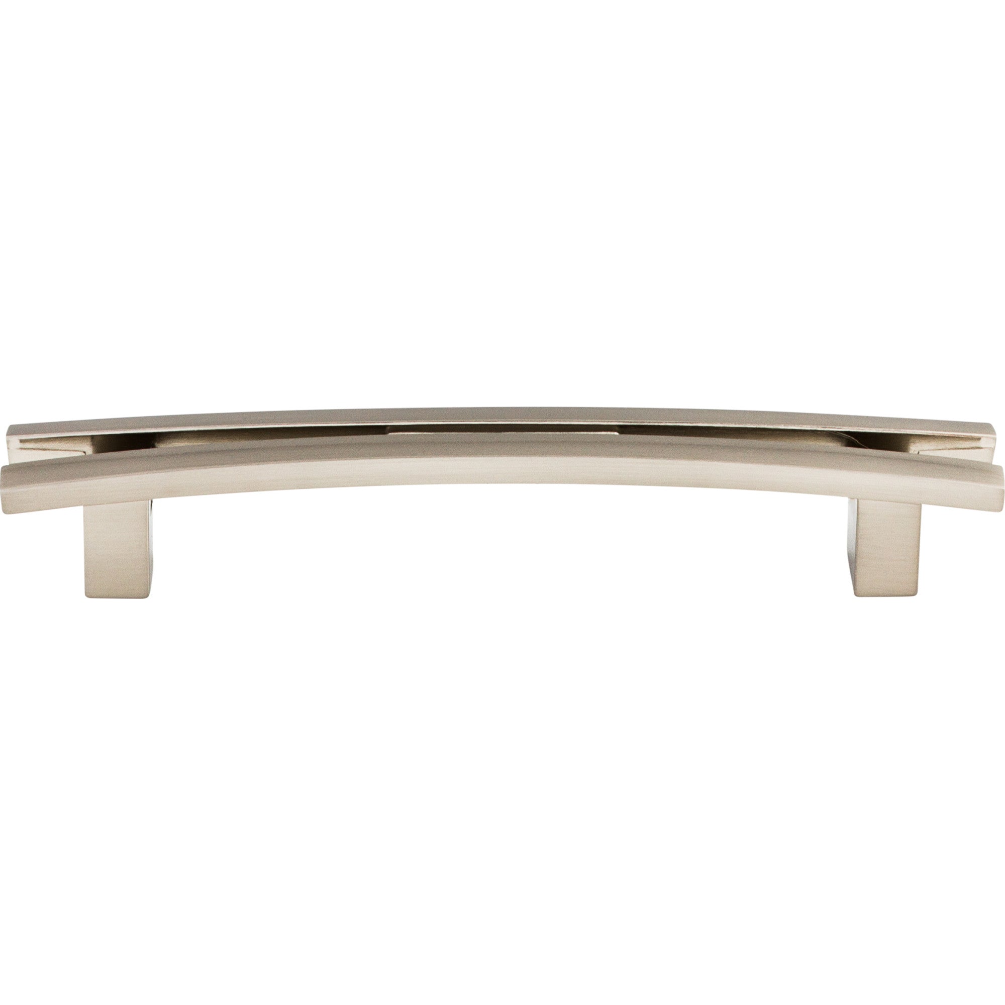 Worldwide Flooring Design Center Flared Pull 5 Inch (c-c) Brushed Satin Nickel Flared Pull 5 Inch (c-c) Brushed Satin Nickel Top Knobs Decorative Hardware