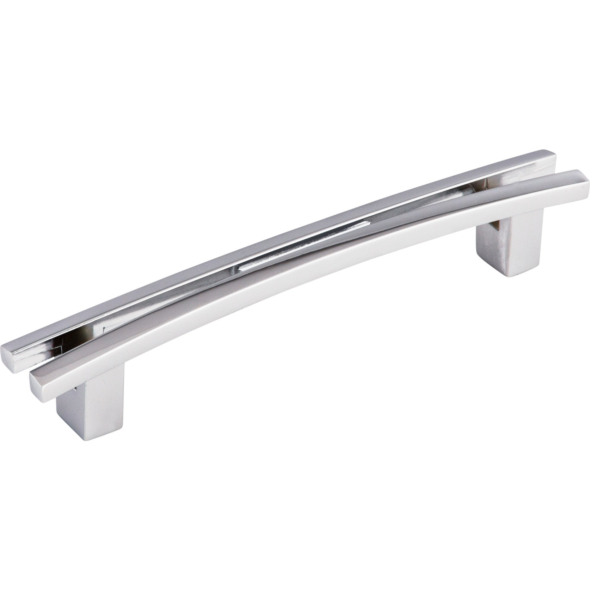 Worldwide Flooring Design Center Flared Pull 5 Inch (c-c) Polished Chrome Flared Pull 5 Inch (c-c) Polished Chrome Top Knobs Decorative Hardware
