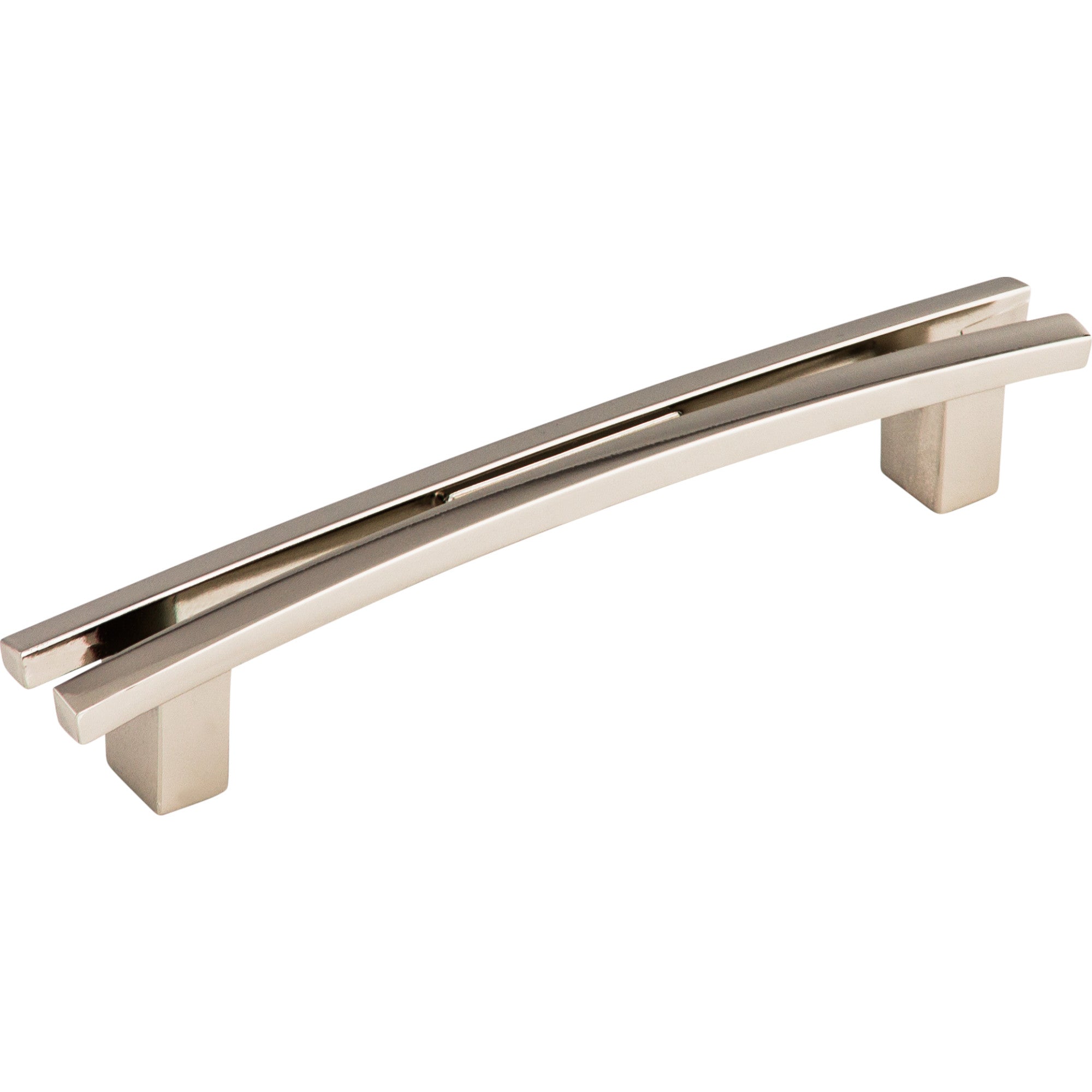 Worldwide Flooring Design Center Flared Pull 5 Inch (c-c) Polished Nickel Flared Pull 5 Inch (c-c) Polished Nickel Top Knobs Decorative Hardware