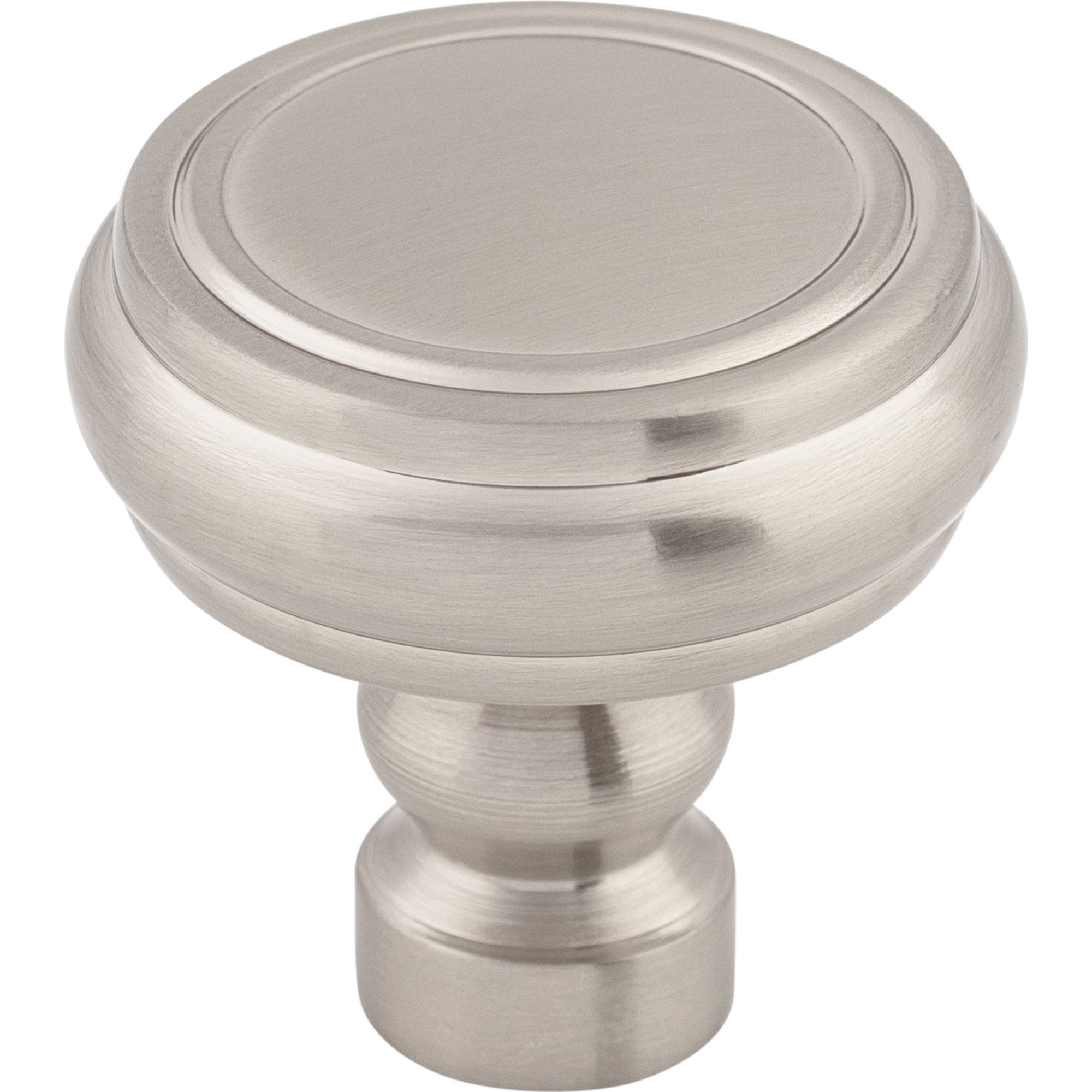 Worldwide Flooring Design Center Brixton Rimmed Knob 1 1/4 Inch Brushed Satin Nickel Brixton Rimmed Knob 1 1/4 Inch Brushed Satin Nickel Top Knobs Decorative Hardware