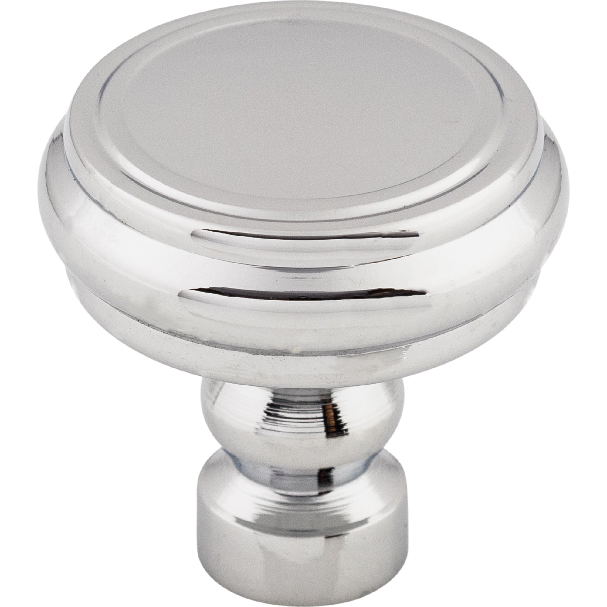 Worldwide Flooring Design Center Brixton Rimmed Knob 1 1/4 Inch Polished Chrome  Top Knobs Decorative Hardware