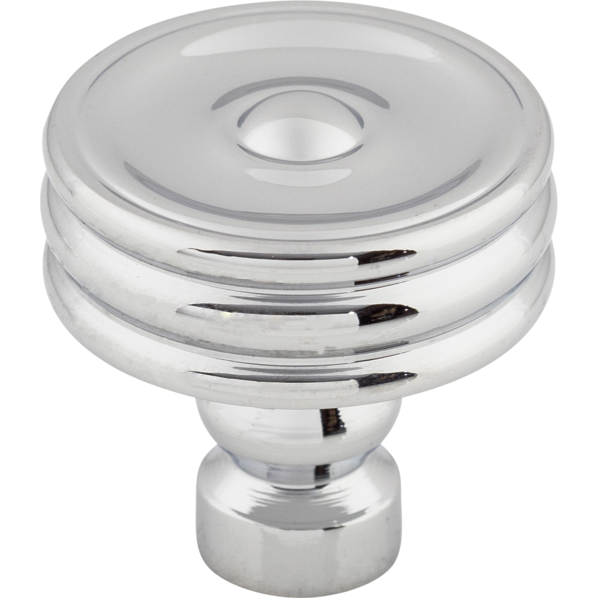 Worldwide Flooring Design Center Brixton Ridged Knob 1 1/4 Inch Polished Chrome Brixton Ridged Knob 1 1/4 Inch Polished Chrome Top Knobs Decorative Hardware