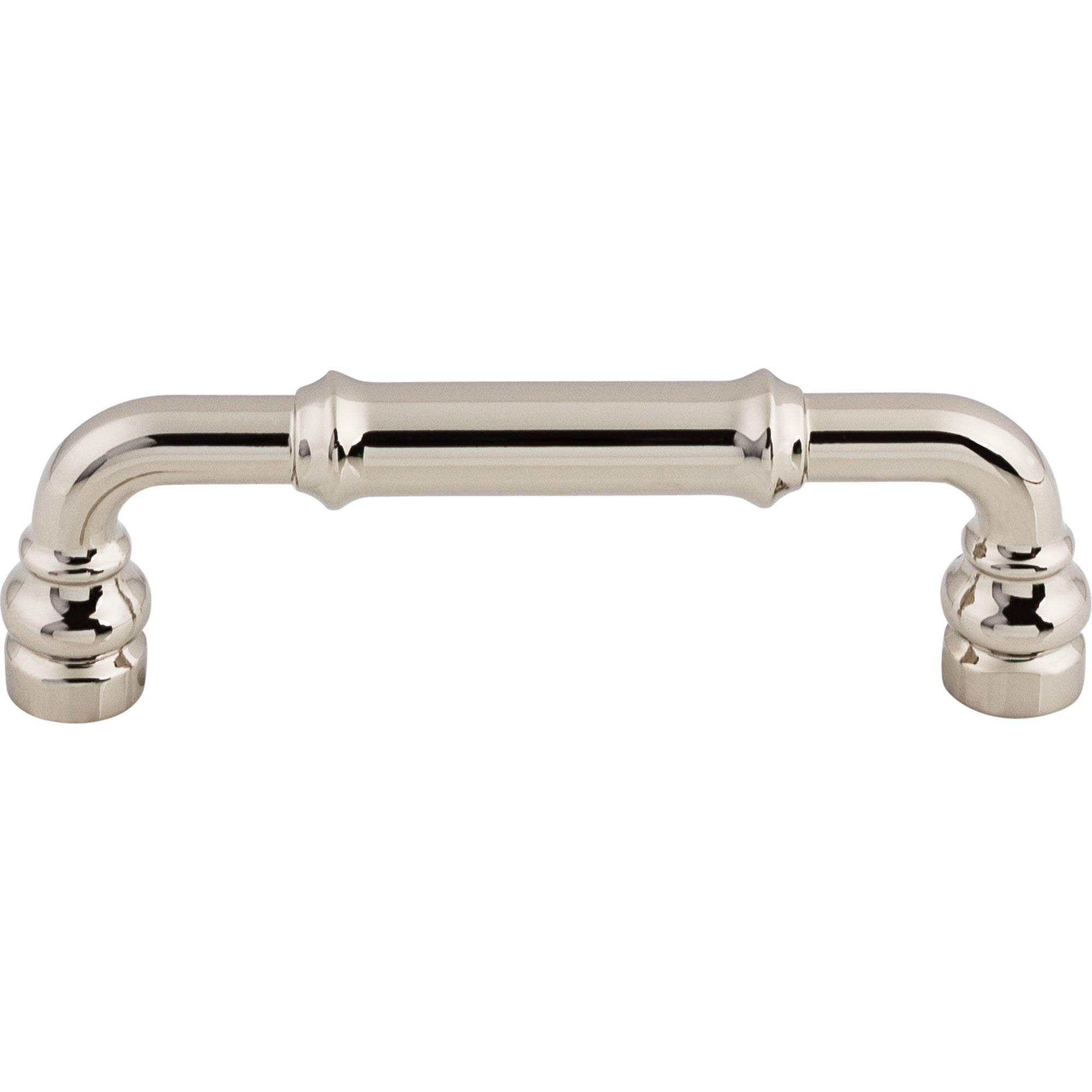 Worldwide Flooring Design Center Brixton Pull 3 3/4 Inch (c-c) Polished Nickel Brixton Pull 3 3/4 Inch (c-c) Polished Nickel Top Knobs Decorative Hardware