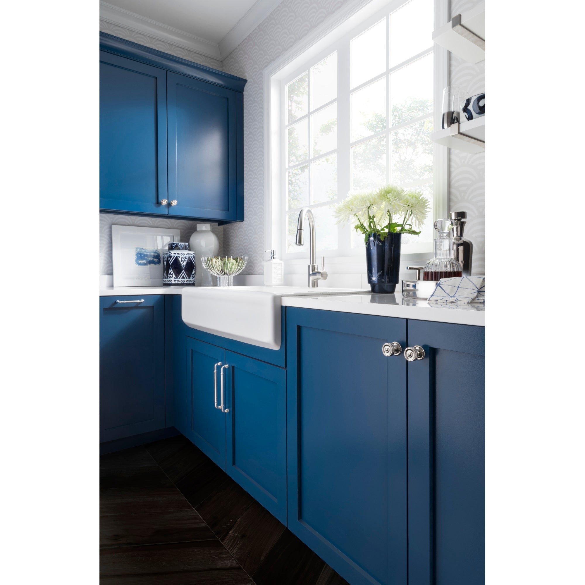 Worldwide Flooring Design Center Brixton Pull 5 1/16 Inch (c-c) Polished Nickel Brixton Pull 5 1/16 Inch (c-c) Polished Nickel Top Knobs Decorative Hardware