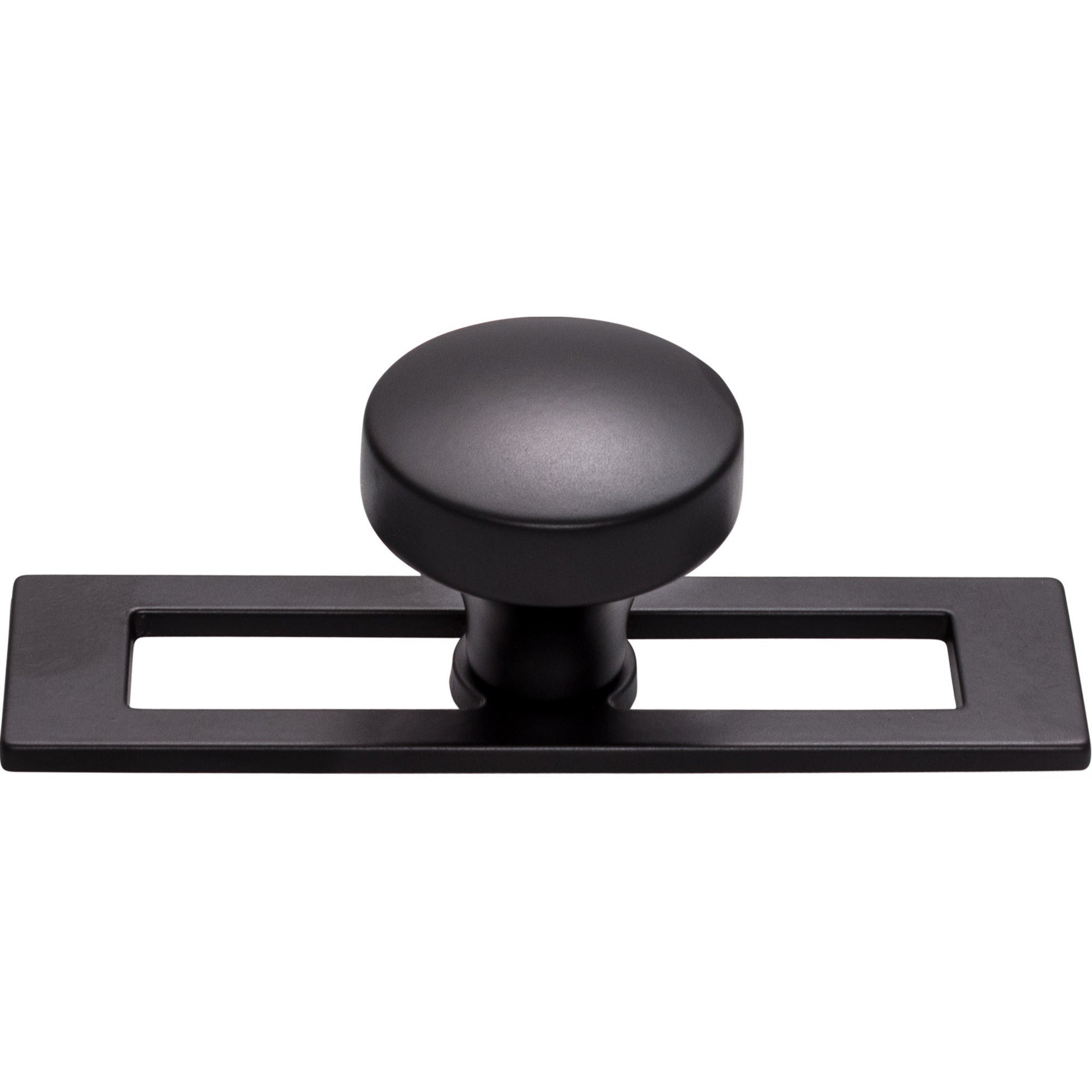Worldwide Flooring Design Center Kinney Knob 1 1/2 Inch Flat Black Kinney Knob 1 1/2 Inch Flat Black Top Knobs Decorative Hardware