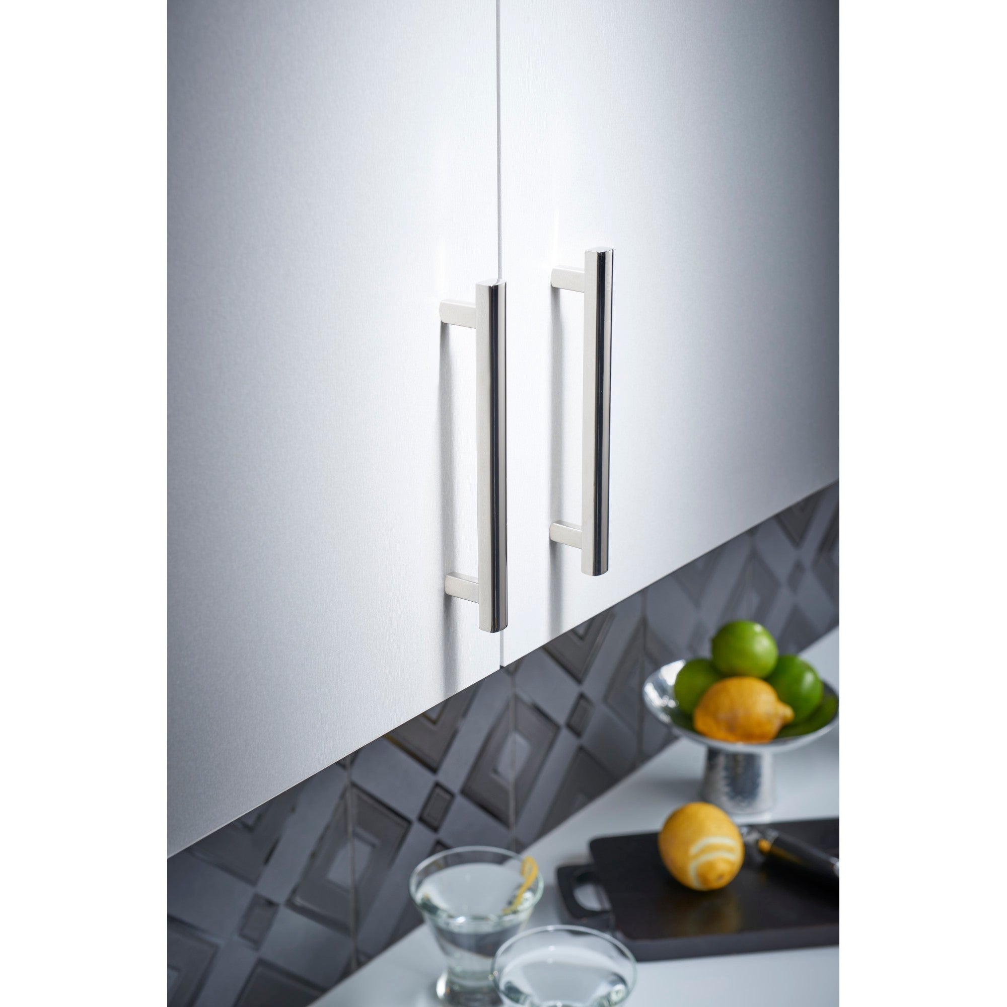Worldwide Flooring Design Center Hillmont Pull 5 1/16 Inch (c-c) Polished Nickel Hillmont Pull 5 1/16 Inch (c-c) Polished Nickel Top Knobs Decorative Hardware