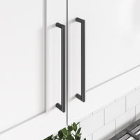 Worldwide Flooring Design Center Kinney Pull 8 13/16 Inch (c-c) Flat Black Kinney Pull 8 13/16 Inch (c-c) Flat Black Top Knobs Decorative Hardware