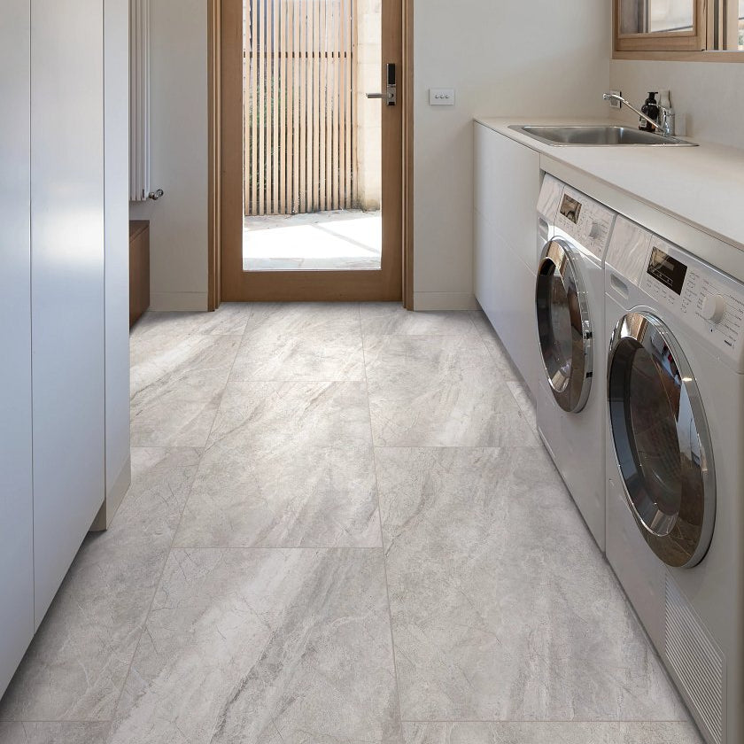 Worldwide Flooring Design Center CORETEC NATURAL OPULA - GRAPHITE TRAVERTINE  CORETEC Floors