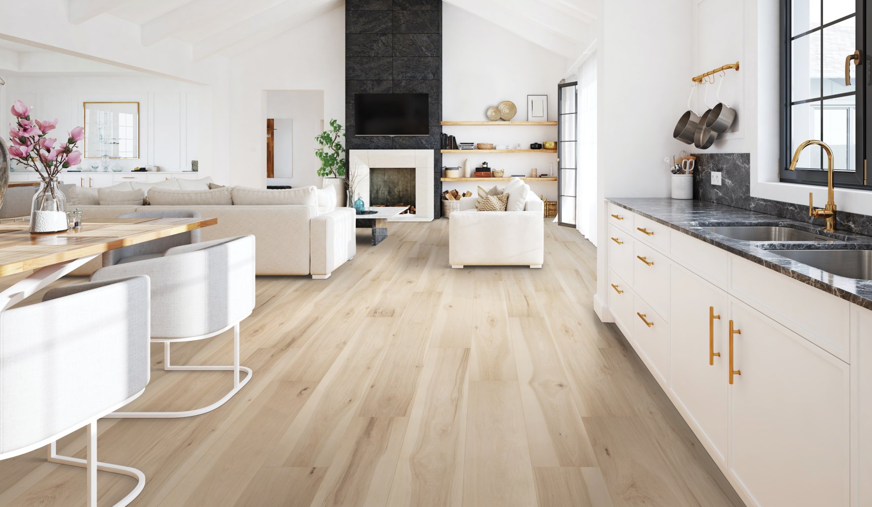 Worldwide Flooring Design Center BELLELUXE - TREE LIGHTS HICKORY BELLELUXE - TREE LIGHTS HICKORY Karastan Floors